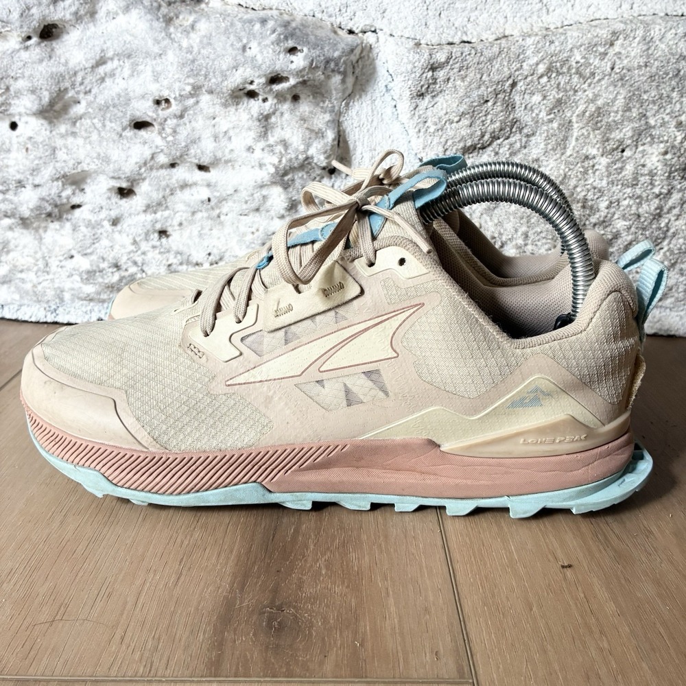 Altra Lone Peak 7 Zero Drop Minimalist Trail Running Hiking Shoes Tan Womens 9 - Picture 3 of 8